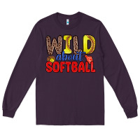 Plum wild about softball Long Sleeve Tee - Zillion Design Studio