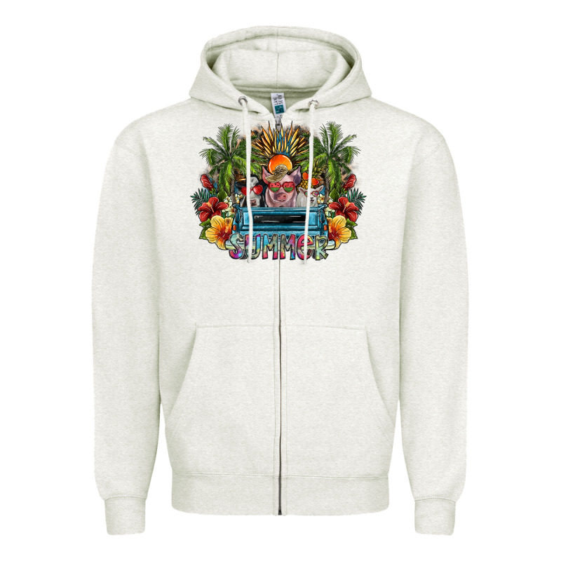 Summer Zipper Hoodie by SublimationCraftShop | Teevron