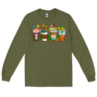 Army Green cinco de mayo coffee cups Long Sleeve Tee - AdoDesignShop