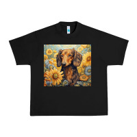 Black dachshund Urban Heavy Tee - Unal Design