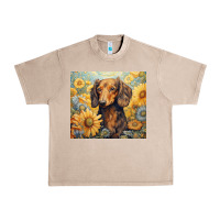 French Oak dachshund Urban Heavy Tee - Unal Design