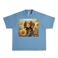 Pebble Blue dachshund Urban Heavy Tee - Unal Design
