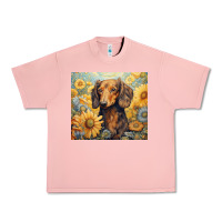 Salmon dachshund Urban Heavy Tee - Unal Design