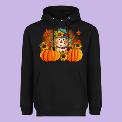 Fall Scarecrow With Pumpkins Heavyweight Hoodie Designed By Artiststas