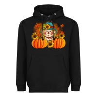 Black fall scarecrow with pumpkins Heavyweight Hoodie - Artiststas