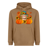 Toasted Coconut fall scarecrow with pumpkins Heavyweight Hoodie - Artiststas