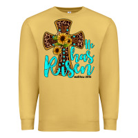 Antique Gold he has risen Premium Sweatshirt - JahusDesignShop