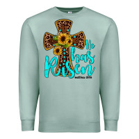 Seafoam he has risen Premium Sweatshirt - JahusDesignShop