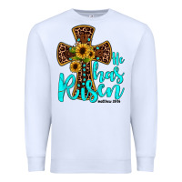 He Has Risen Premium Sweatshirt | Teevron