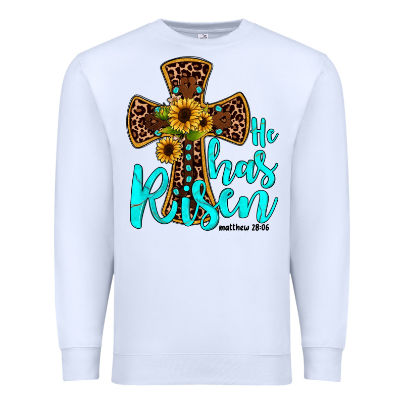 He Has Risen Premium Sweatshirt by JahusDesignShop | Teevron