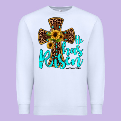 He Has Risen Premium Sweatshirt Designed By Jahusdesignshop
