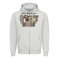 Dove Grey kinda busy being a goat mom Zipper Hoodie - CowhideDigitalArt