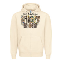 Sandshell kinda busy being a goat mom Zipper Hoodie - CowhideDigitalArt
