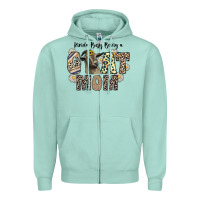 Seafoam kinda busy being a goat mom Zipper Hoodie - CowhideDigitalArt