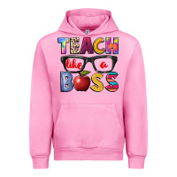 Fuchsia Pink teach like a boss Urban Hoodie - NancyCooperArtShop