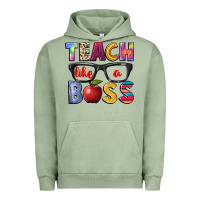 Pigment Oil Green teach like a boss Urban Hoodie - NancyCooperArtShop