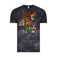 Cloud Black christmas ho ho ho gnomes Vintage Tee - BarkalooDesign