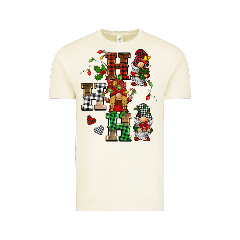 Christmas Ho Ho Ho Gnomes Vintage Tee by BarkalooDesign | Teevron
