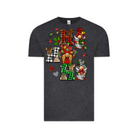 Vintage Black christmas ho ho ho gnomes Vintage Tee - BarkalooDesign