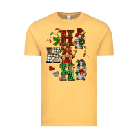 Vintage Mustard christmas ho ho ho gnomes Vintage Tee - BarkalooDesign