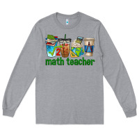 Heather Grey math teacher coffee cups Long Sleeve Tee - texasbilliewilder