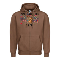 Chestnut Party like its 1776 4th of july Zipper Hoodie - CowGirlArtShop