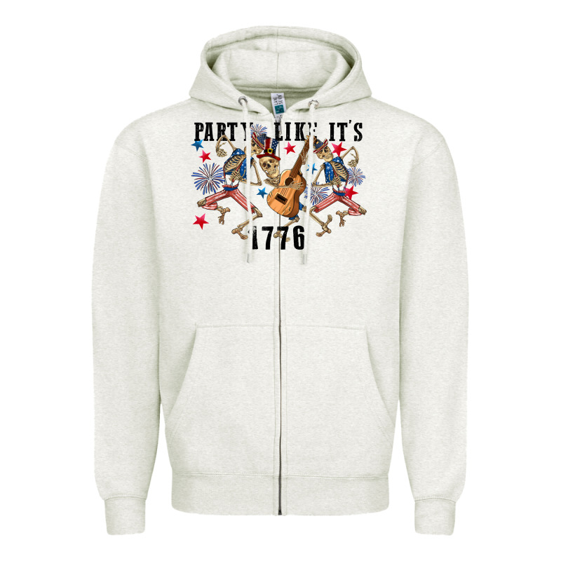 Party Like Its 1776 4th Of July Zipper Hoodie by CowGirlArtShop | Teevron