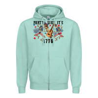 Seafoam Party like its 1776 4th of july Zipper Hoodie - CowGirlArtShop