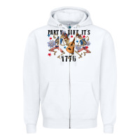 White Party like its 1776 4th of july Zipper Hoodie - CowGirlArtShop