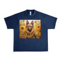 Navy german shepherd Urban Heavy Tee - Unal Design