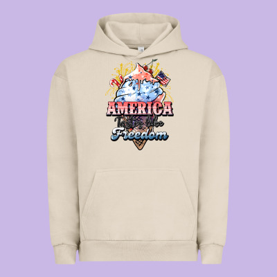 America Ice Cream Urban Hoodie Designed By Nancycooperartshop