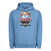 Pigment Pebble Blue America ice cream Urban Hoodie - NancyCooperArtShop