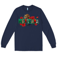 Navy mexicana Long Sleeve Tee - texasbilliewilder