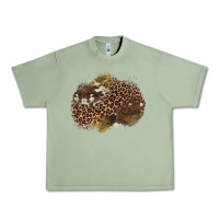 Oil Green leopard cowhide glitter patches Urban Heavy Tee - Artiststas