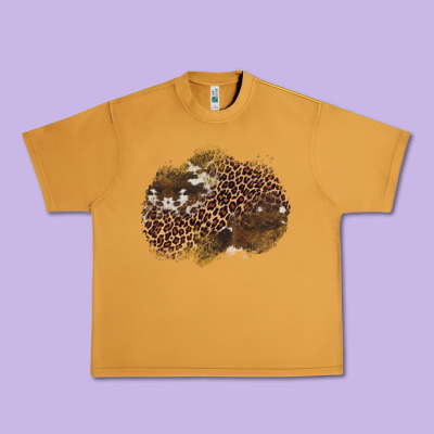 Leopard Cowhide Glitter Patches Urban Heavy Tee Designed By Artiststas