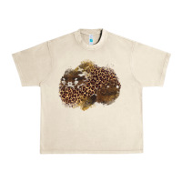 Sandshell leopard cowhide glitter patches Urban Heavy Tee - Artiststas