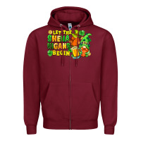 Burgundy let the shenanigans begin Zipper Hoodie - FaDigitalArtStudio