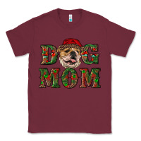 Burgundy english bulldog mom christmas Classic Tee - RanaPortraitStore