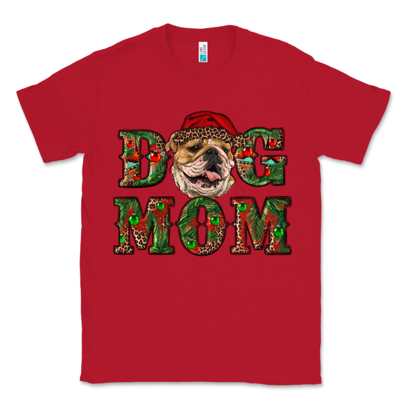 English Bulldog Mom Christmas Classic Tee by RanaPortraitStore | Teevron