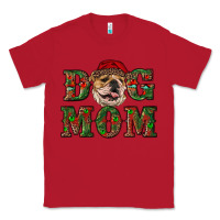 Red english bulldog mom christmas Classic Tee - RanaPortraitStore