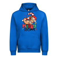 Cobalt merry slothmas Urban Hoodie - MaliasSmallBusiness
