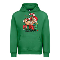 Emerald merry slothmas Urban Hoodie - MaliasSmallBusiness