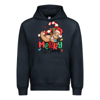 Navy merry slothmas Urban Hoodie - MaliasSmallBusiness