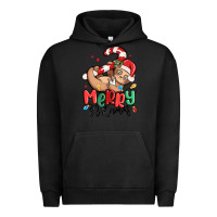 Pigment Black merry slothmas Urban Hoodie - MaliasSmallBusiness