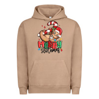 Pigment Burro merry slothmas Urban Hoodie - MaliasSmallBusiness
