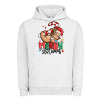 Pigment Lunar Rock merry slothmas Urban Hoodie - MaliasSmallBusiness