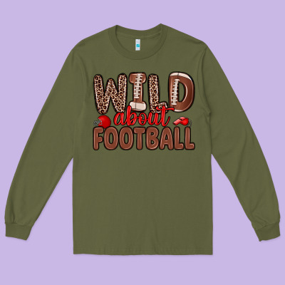 Wild About Football Long Sleeve Tee Designed By Zillion Design Studio