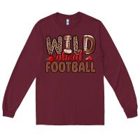 Burgundy wild about football Long Sleeve Tee - Zillion Design Studio