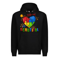 Black different is beautiful autism Premium Hoodie - MaliasSmallBusiness