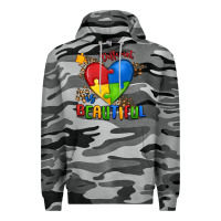 Slate Camo different is beautiful autism Premium Hoodie - MaliasSmallBusiness